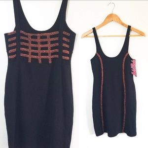 NWT Motel Rocks Glitter Cage Back Mini Dress